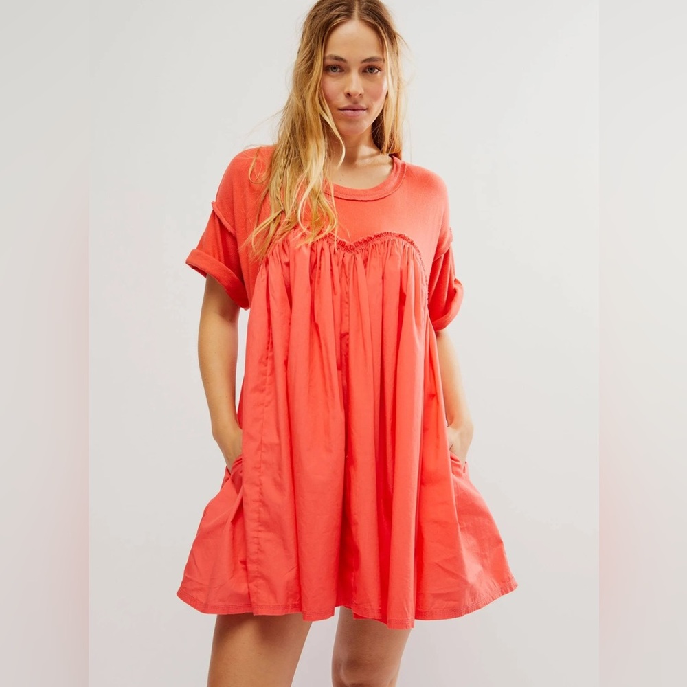 Free People Coral Mini Dress